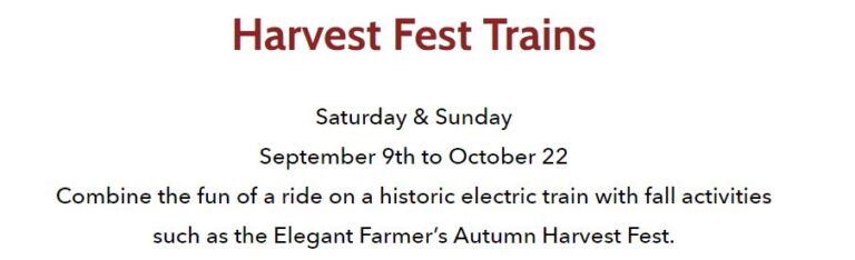Fall Harvest East Troy Electric Railroad Trips